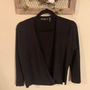 Nic and Zoe wrap cardigan black